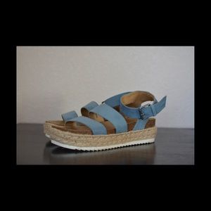 Platform Blue Espadrilles
